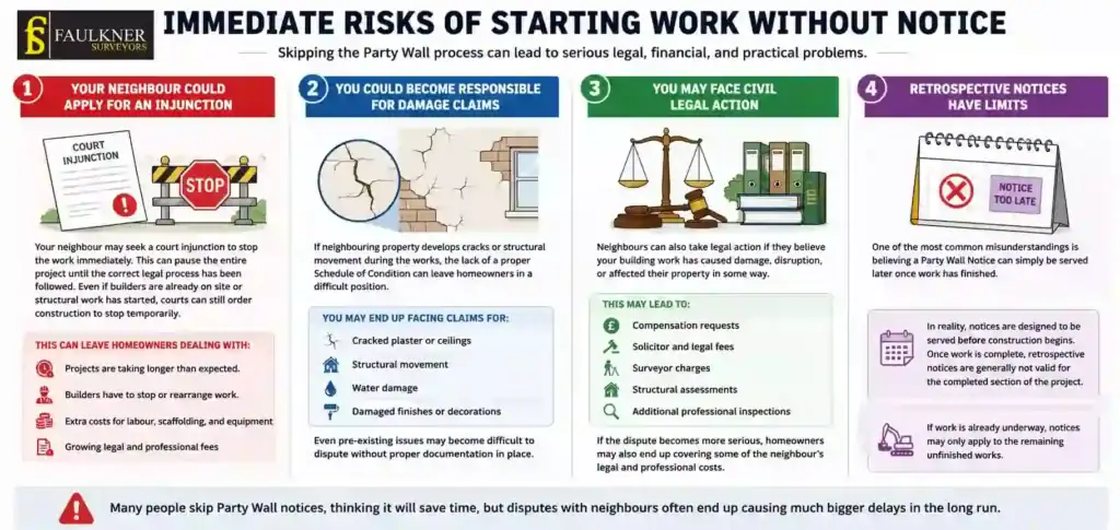 What Happens If You Start Work Without a Party Wall Notice? 1 Immediate Risks of Starting Work Without Party Wall Notice Bicester