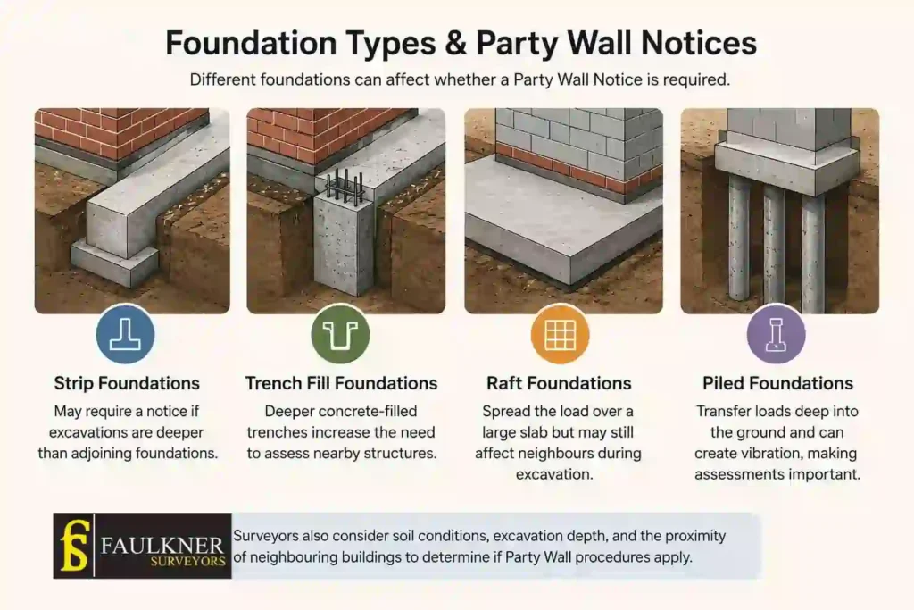 How Do Construction Methods Affect Party Wall Requirements? A Homeowner’s Guide 1 How Do Different Foundation Types Influence Party Wall Notices Bicester?